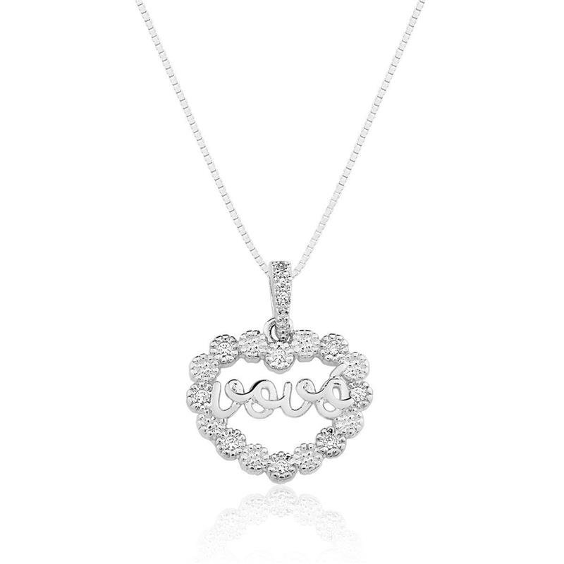 GARGANTILHA CORAÇÃO VOVÓ COM PONTOS DE LUZ