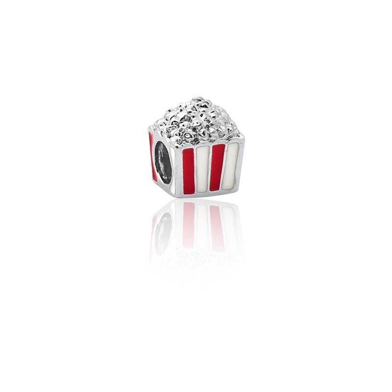 CHARM SEPARADOR BALDE DE PIPOCA DETALHES COM ESMALTE 