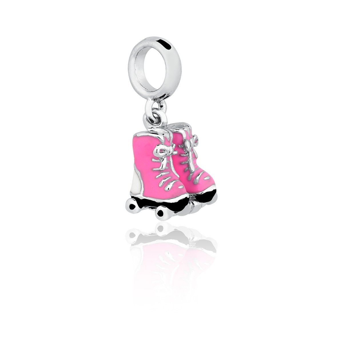 CHARM PENDENTE PATINS DETALHES COM ESMALTE
