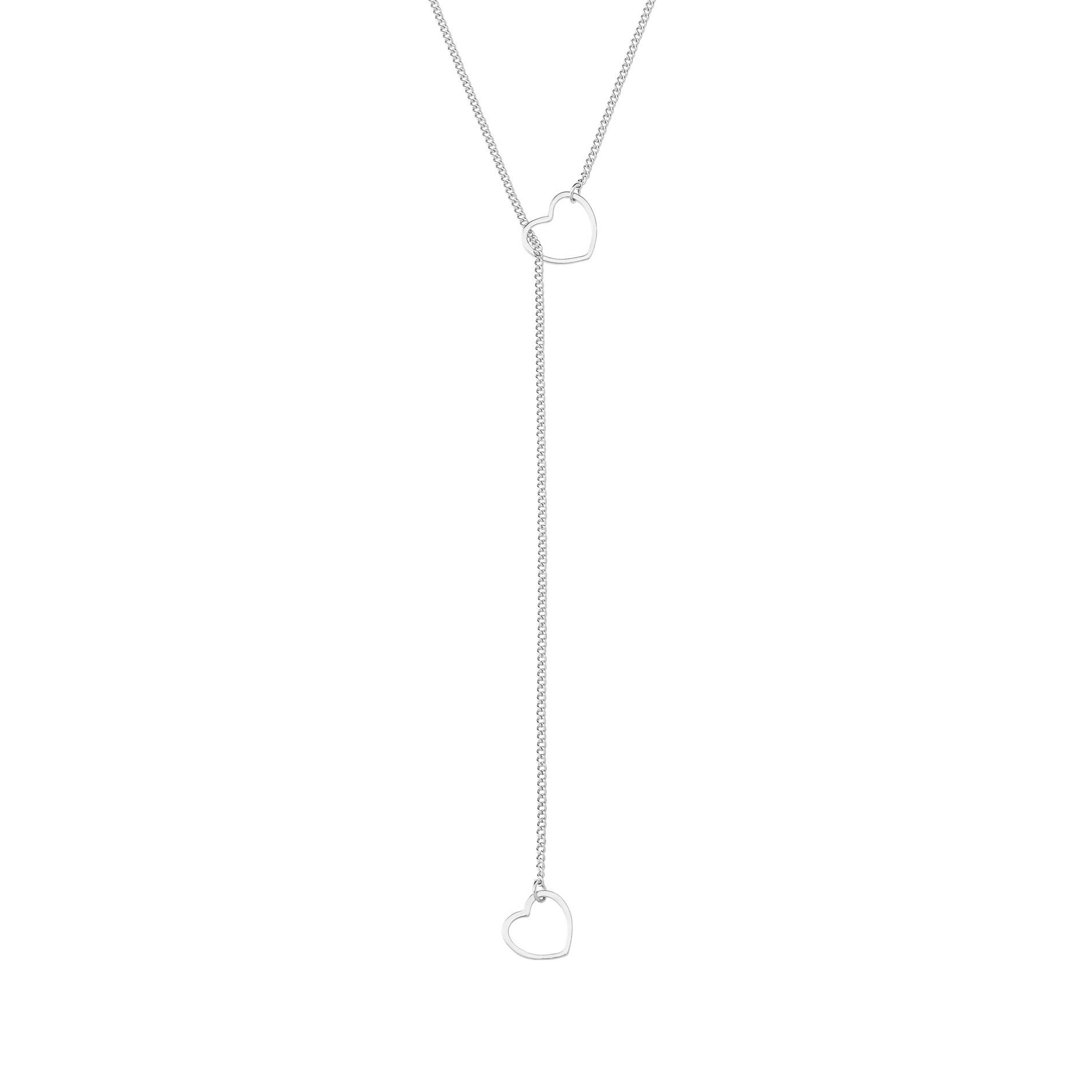 GARGANTILHA DOIS CORAÇÕES GRAVATINHA REGULÁVEL