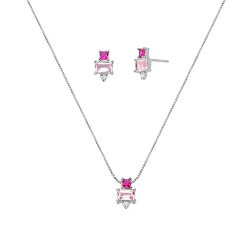 CONJUNTO FORMAS COM PEDRAS DE ZIRCÔNIA
