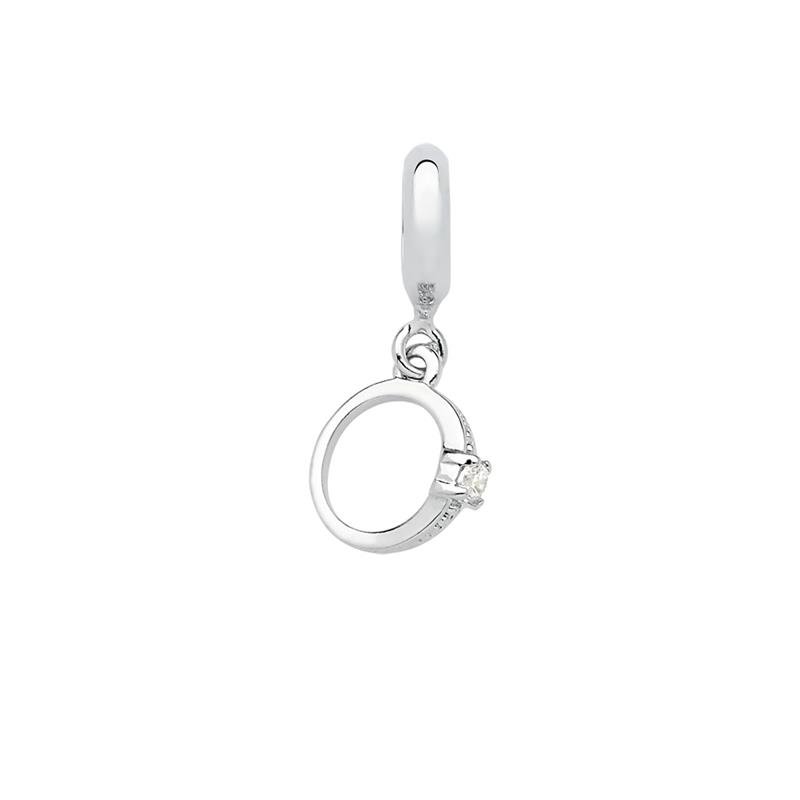 CHARM PENDENTE ANEL SOLITÁRIO - SENTIMENTOS