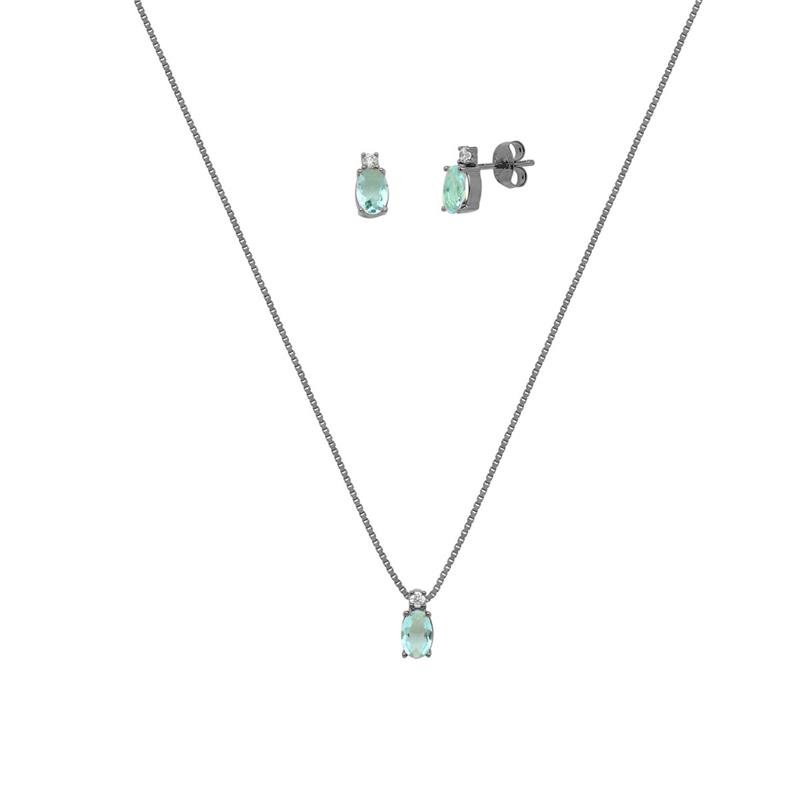 CONJUNTO PONTO DE LUZ E PEDRA OVAL 