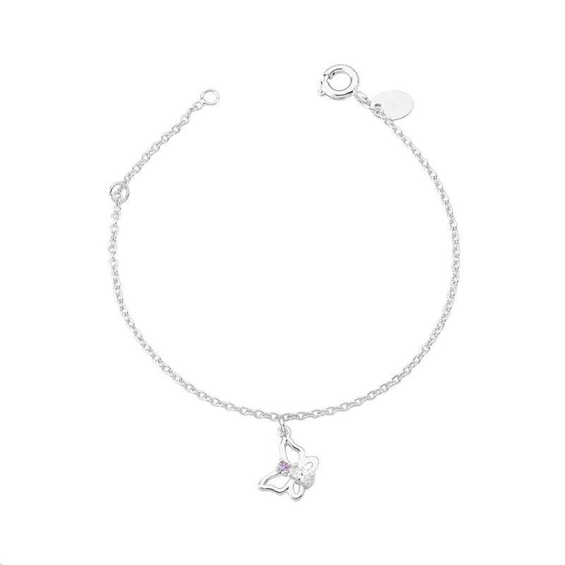 PULSEIRA BORBOLETA CRAVEJADA - PINK STAR