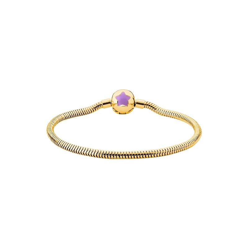 PULSEIRA INFANTIL MALEÁVEL FECHO DE ESTRELA COM ESMALTE - SENTIMENTOS 