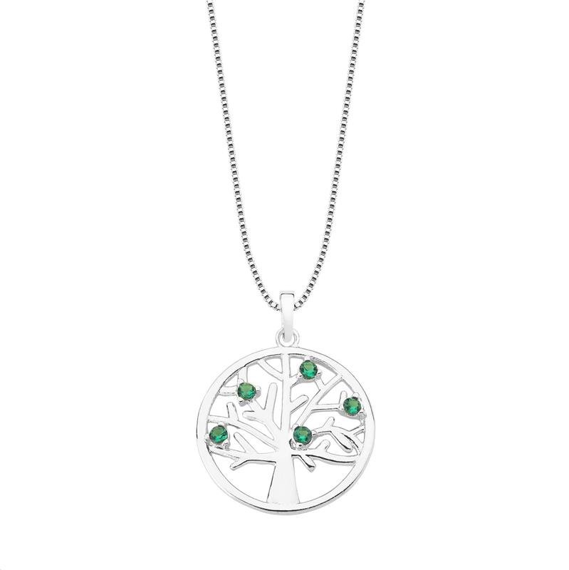 GARGANTILHA ÁRVORE DA VIDA COM PEDRAS DE ZIRCÔNIA