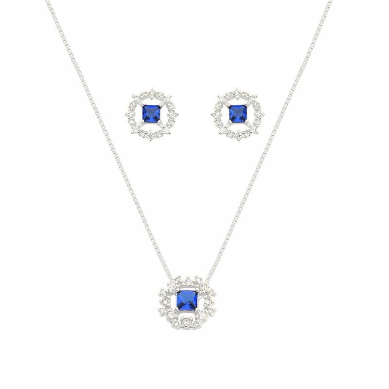 CONJUNTO CARRÊ COM PEDRAS DE ZIRCÔNIA