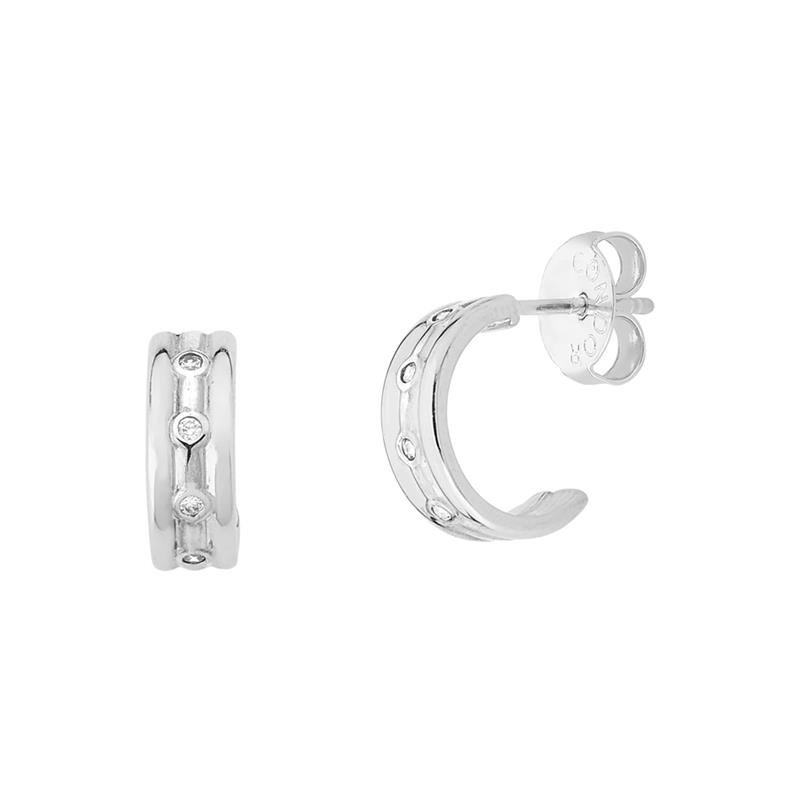 BRINCO MEIA ARGOLA TRÊS AROS