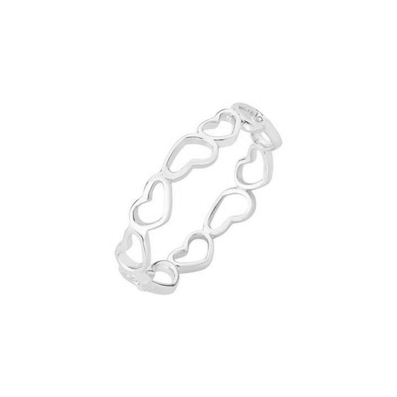 ANEL METAL CORAÇÕES VAZADOS