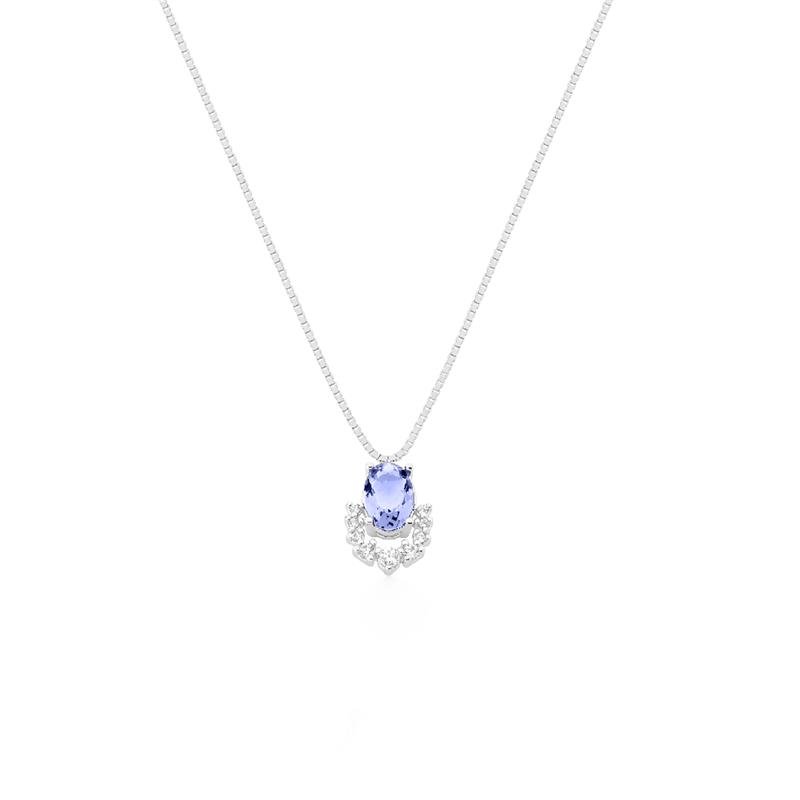 GARGANTILHA OVAL CRAVEJADA COM PEDRAS DE ZIRCÔNIA