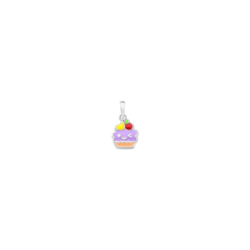 PINGENTE CUPCAKE CEREJA DETALHES EM RESINA