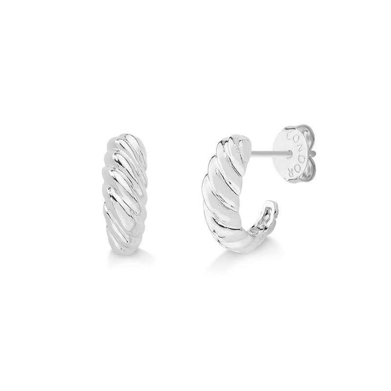 BRINCO MEIA ARGOLA TRANÇADA LISA