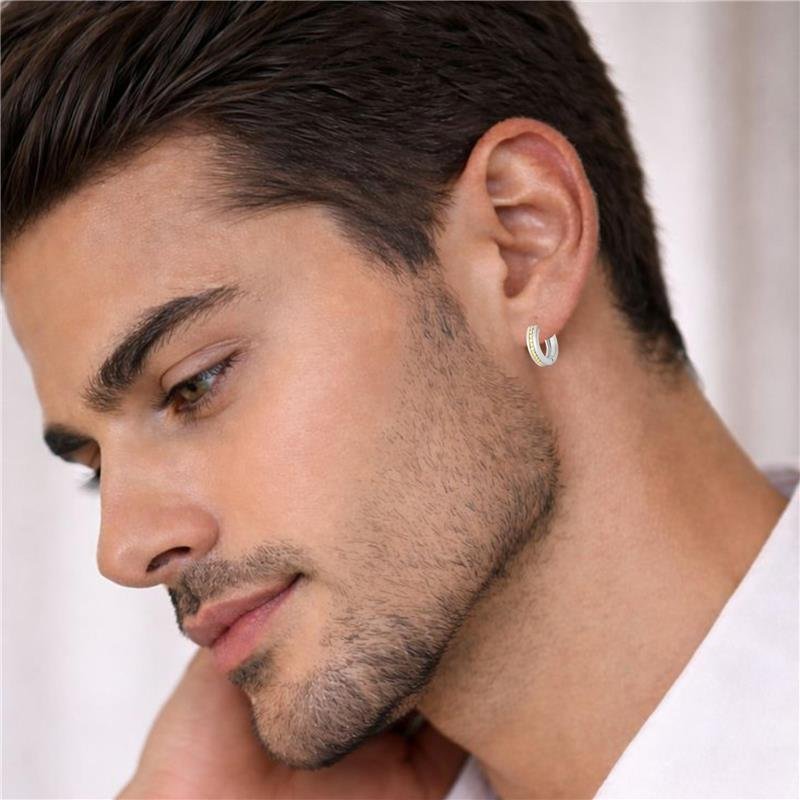 BRINCO CLICK DETALHE TEXTURIZADO MASCULINO