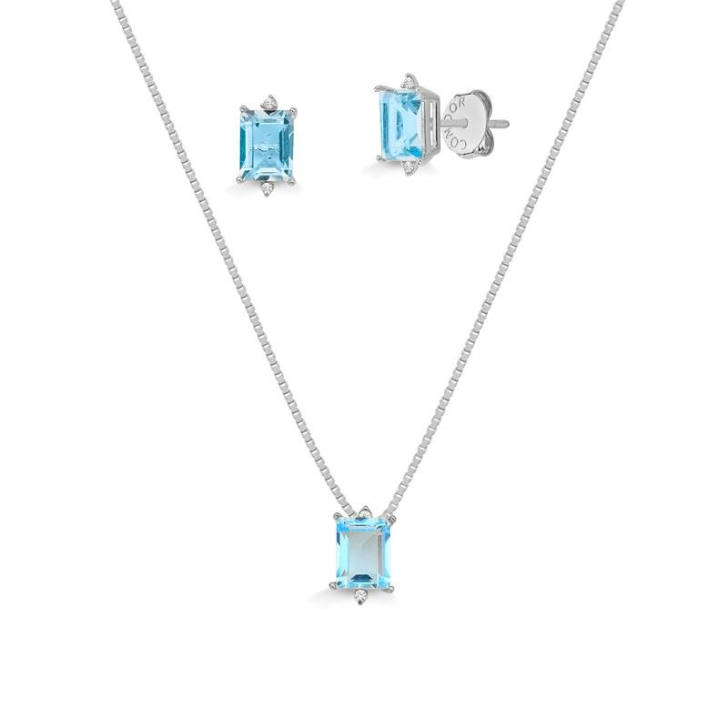 CONJUNTO BAGUETE COM PONTO DE LUZ