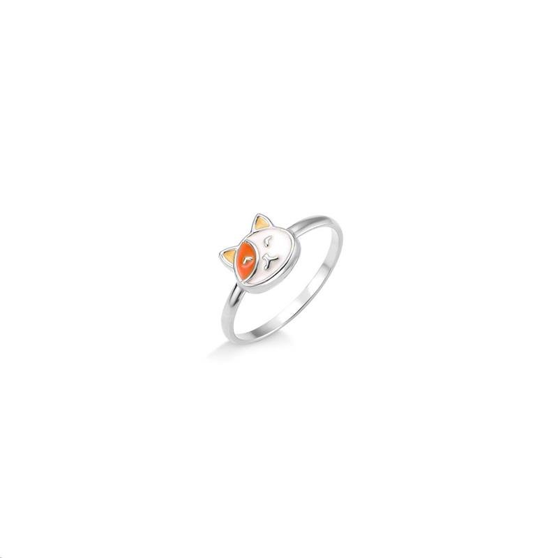ANEL GATINHO COM DETALHES EM RESINA - PINK STAR
