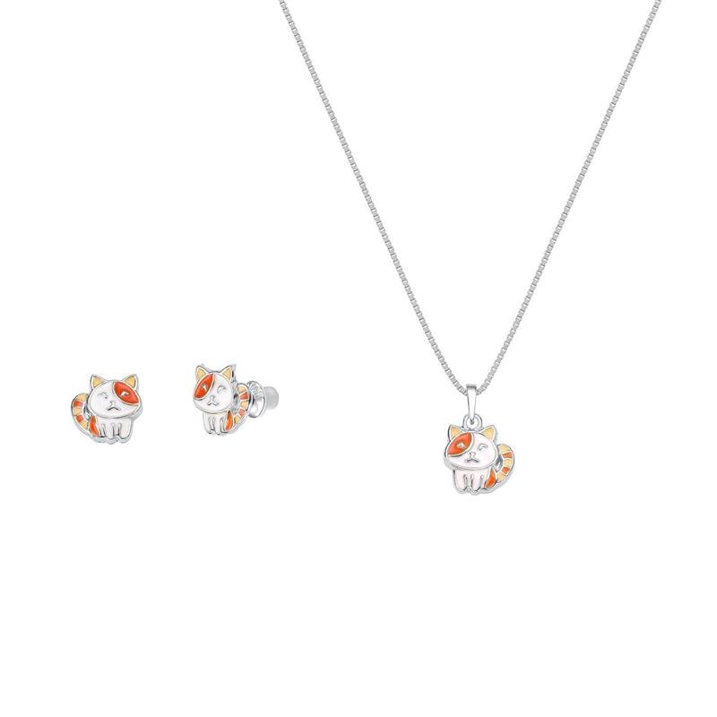 CONJUNTO GATINHO DETALHES EM RESINA - PINK STAR