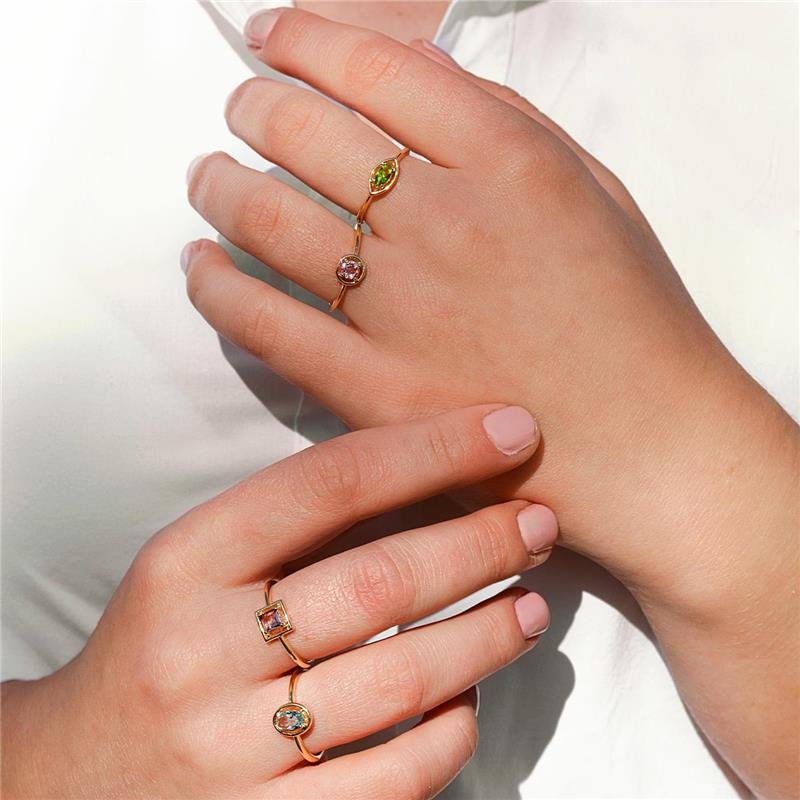 ANEL SOLITÁRIO OVAL