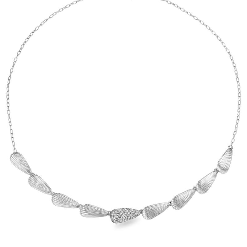 GARGANTILHA CHOKER CASCATA TEXTURA COM CRAVAÇÃO