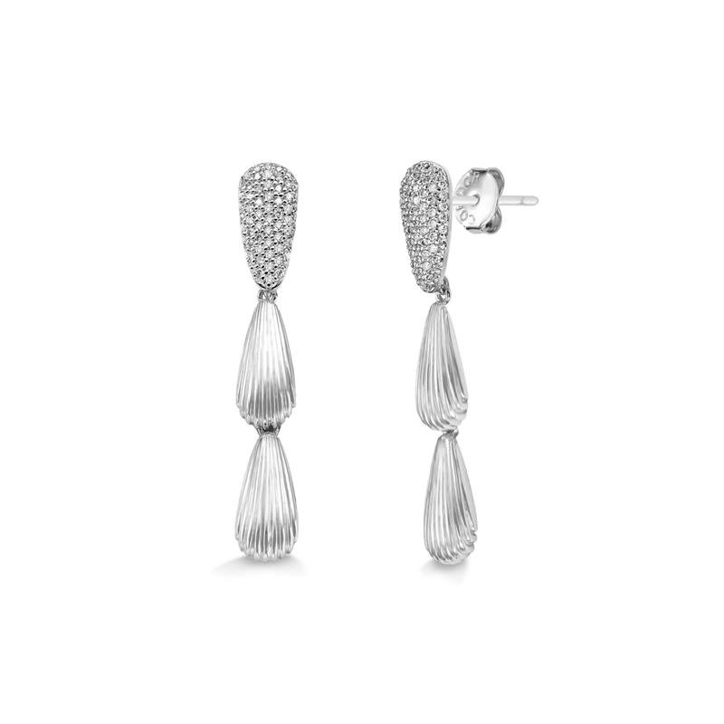 BRINCO CASCATA CRAVEJADO COM TEXTURA