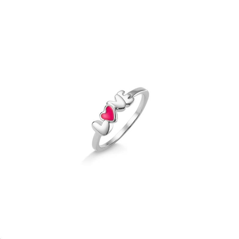 ANEL 'LOVE' COM DETALHES EM RESINA - PINK STAR