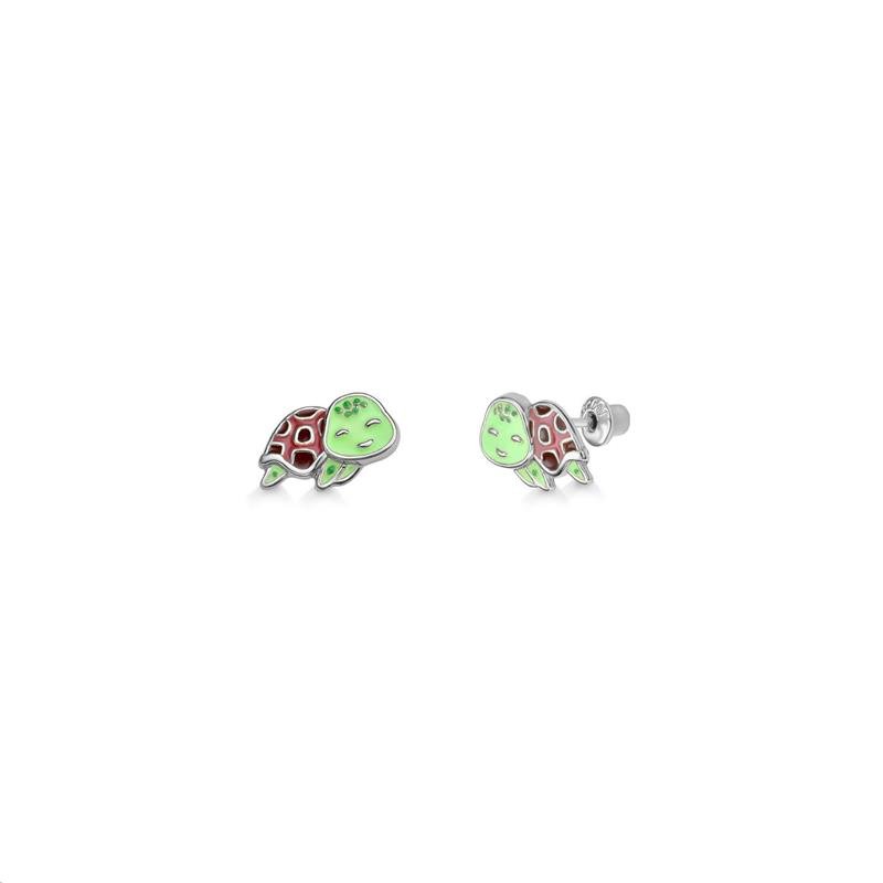 BRINCO TARTARUGA COM DETALHES EM RESINA - PINK STAR