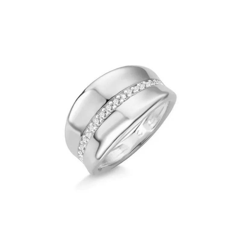 ANEL CÔNCAVO COM CRAVAÇÃO CENTRAL