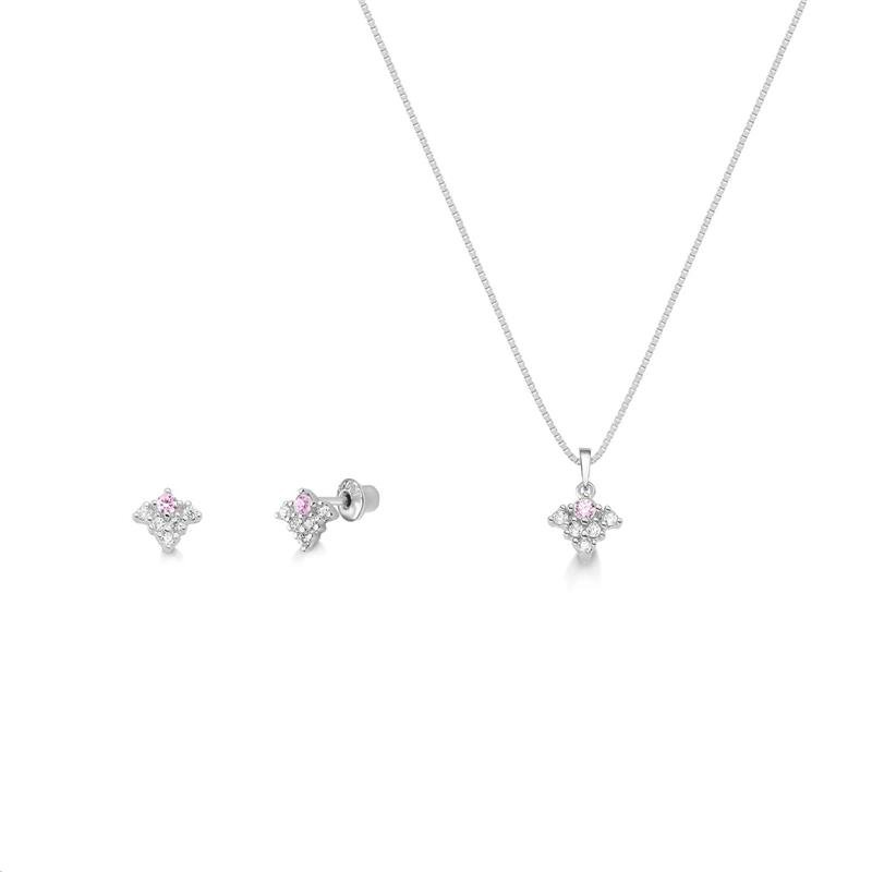 CONJUNTO PONTO DE LUZ EM 'V' - PINK STAR