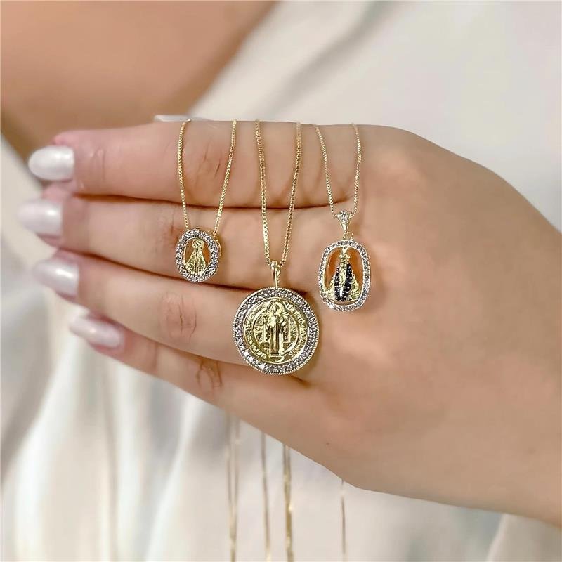 GARGANTILHA MEDALHA DE SÃO BENTO 05-25