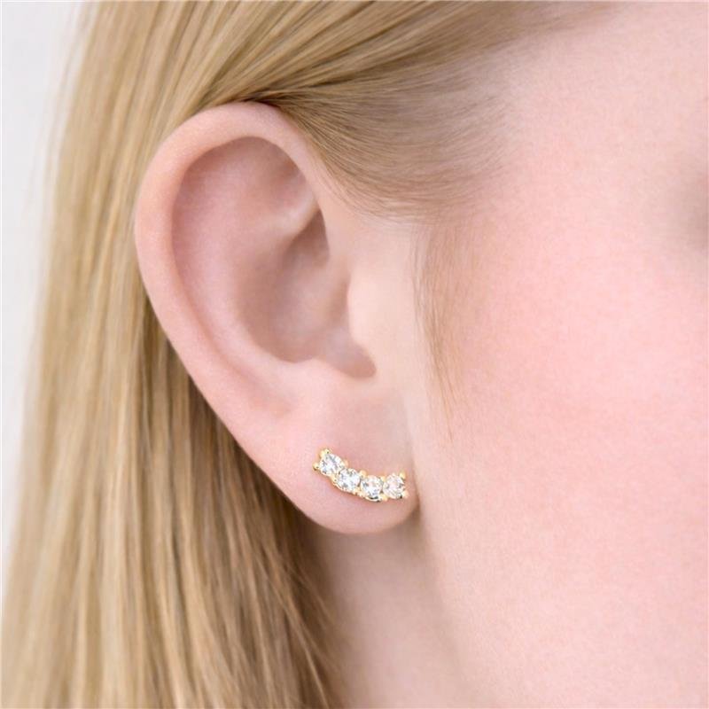 BRINCO MINI EAR CUFF QUATRO PEDRAS CRAVEJADAS GOLFRAN 05-25