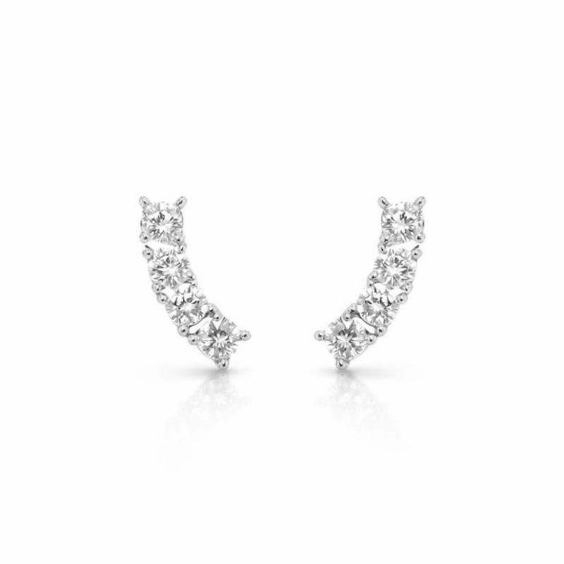 BRINCO MINI EAR CUFF QUATRO PEDRAS CRAVEJADAS GOLFRAN 05-25