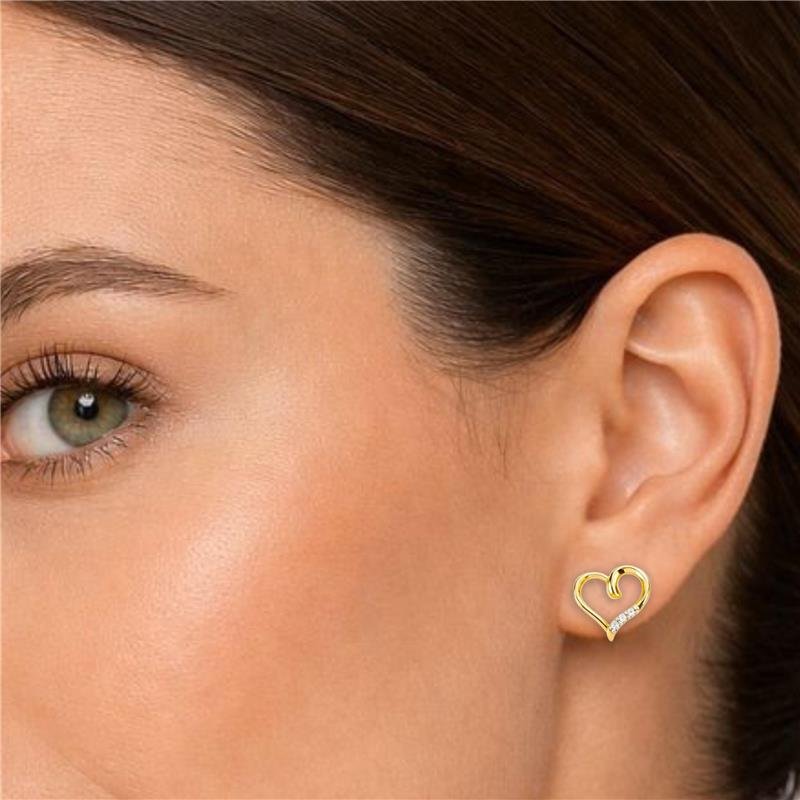 BRINCO CORAÇÃO TORCIDO CRAVEJADO - LUCE