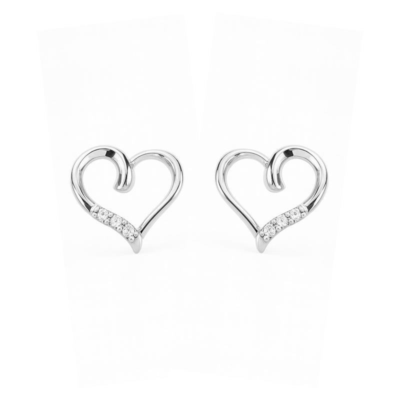 BRINCO CORAÇÃO TORCIDO CRAVEJADO - LUCE