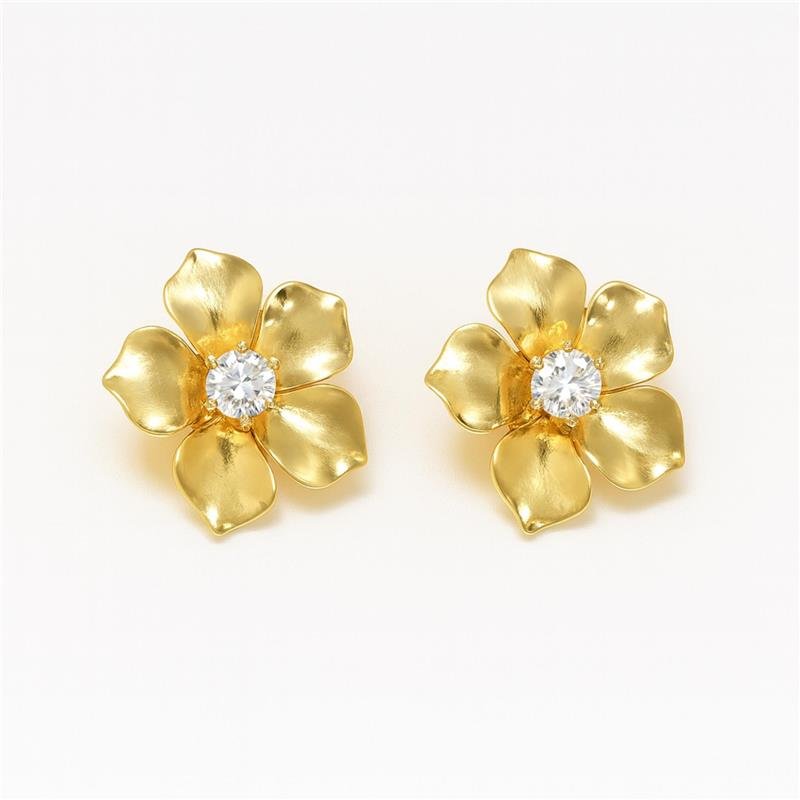 BRINCO 4 EM 1 FLOR COM ZIRCÔNIA